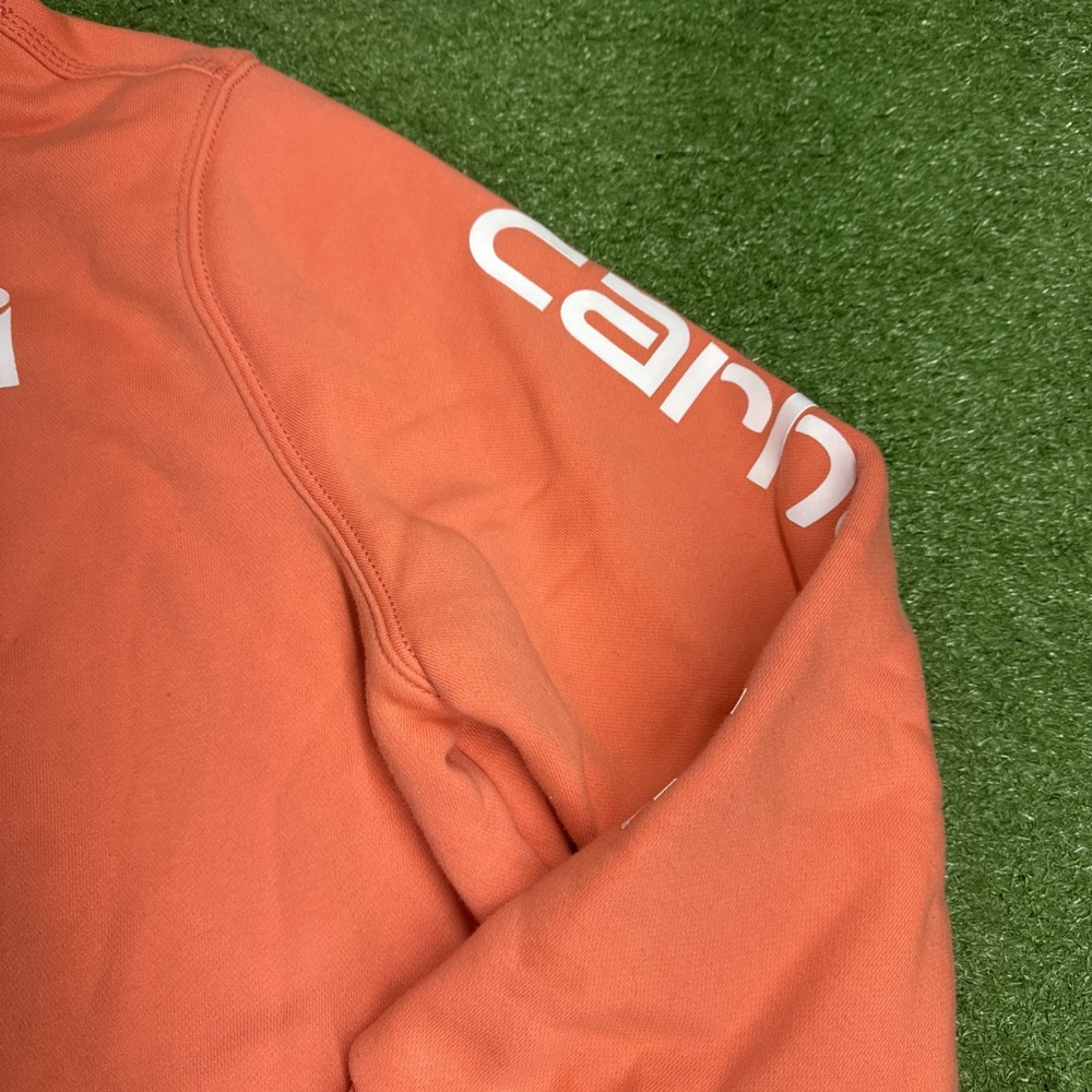 Carhartt Women's Relaxed Fit Midweight Hoodie - Size XL(16-18) Salmon / Orange - Picture 3 of 9